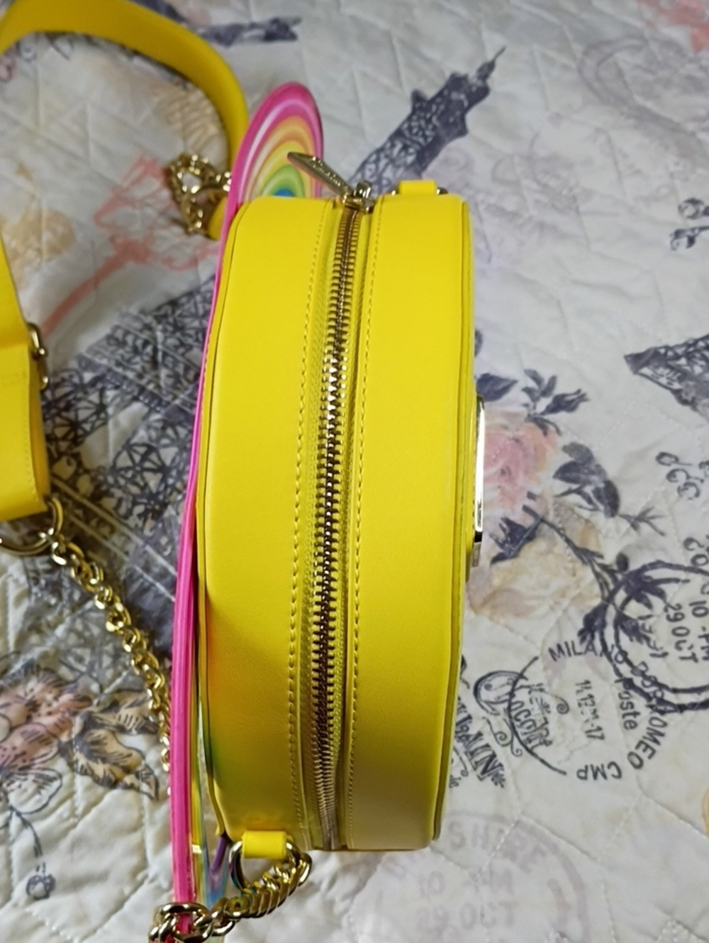 Lisa Frank Loungfly Yellow Smiley Face Crossbody Bag - Picture 4 of 14
